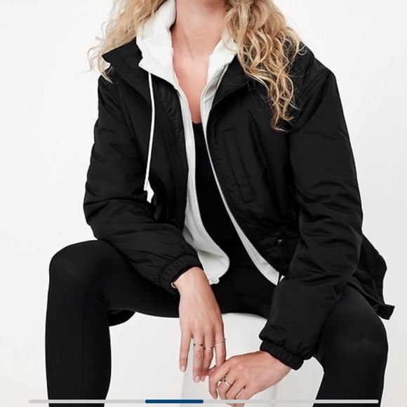 NWT OLD NAVY Cinched-Waist Jacket COLOR BLACK JACK - Picture 3 of 8